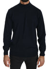 MILA SCHÖN Dark Blue Crewneck Pullover 100% Wool Sweater