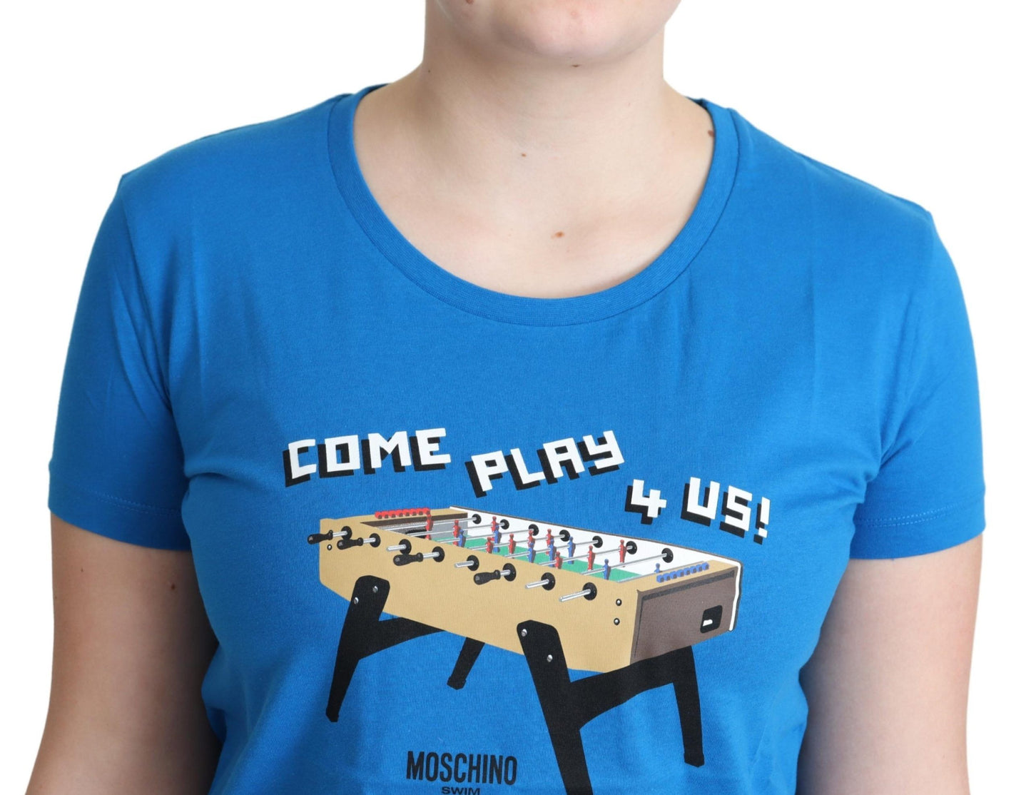 Chic Moschino Bomuld T-shirt med unikt print