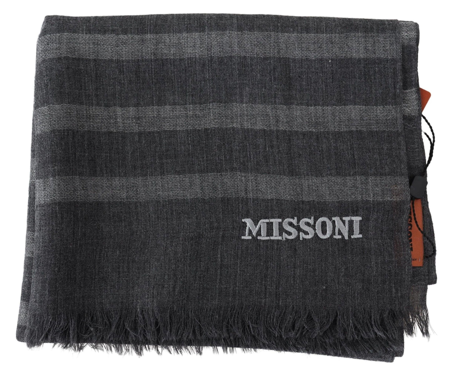 Missoni Elegant unisex uldtørklæde med logobroderi