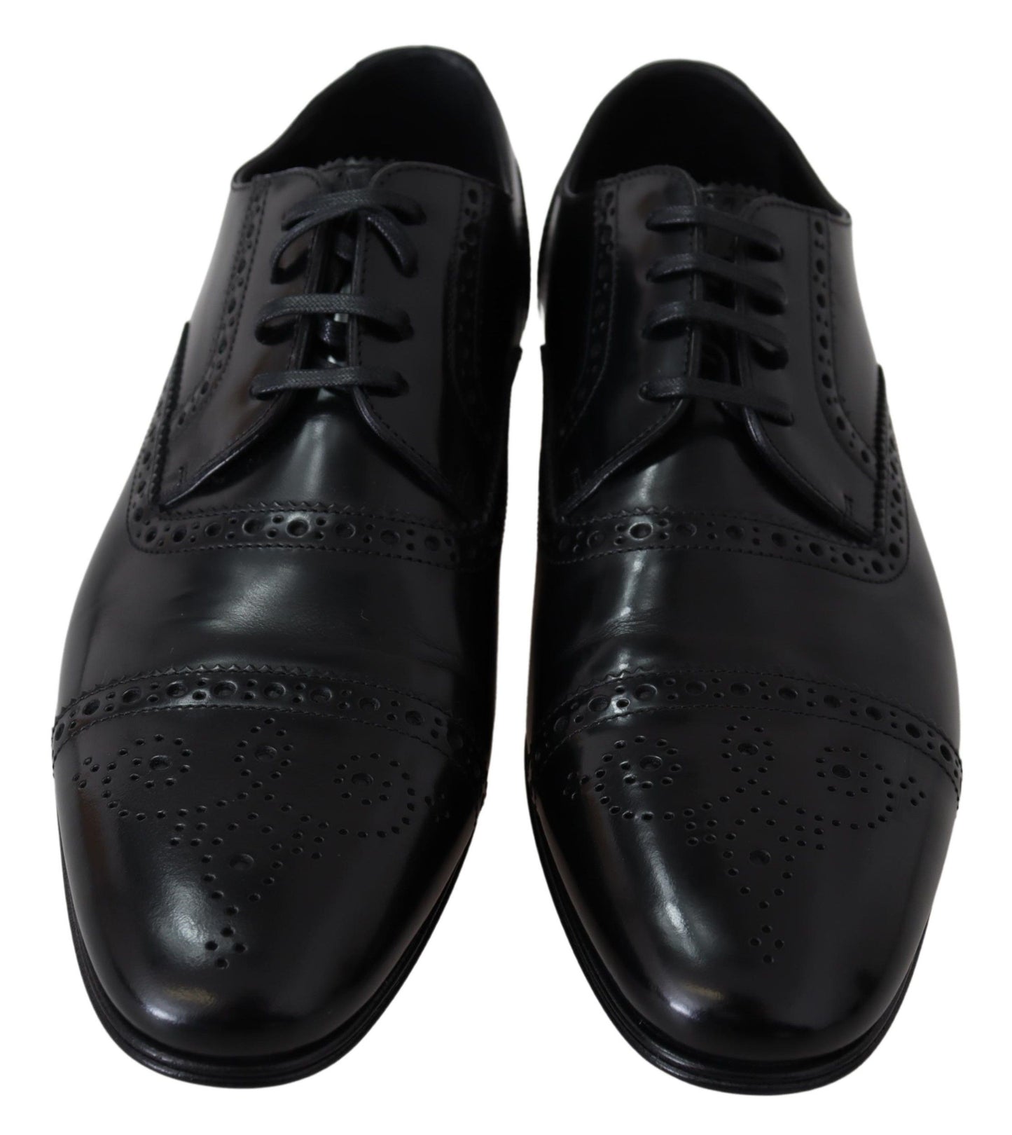 Dolce &amp; Gabbana Elegant sort læder formelle Derby sko