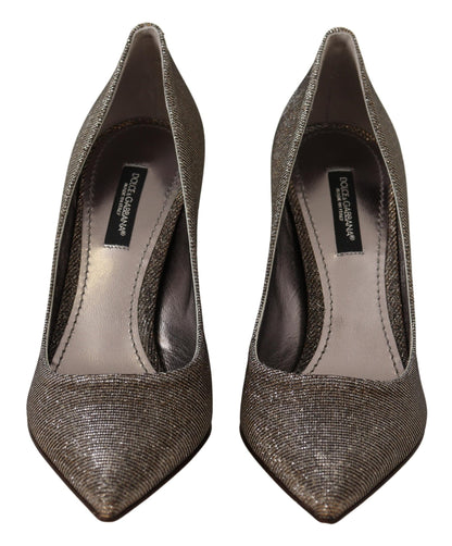 Dolce &amp; Gabbana Elegante Sølvfarvede Pumps Klassiske