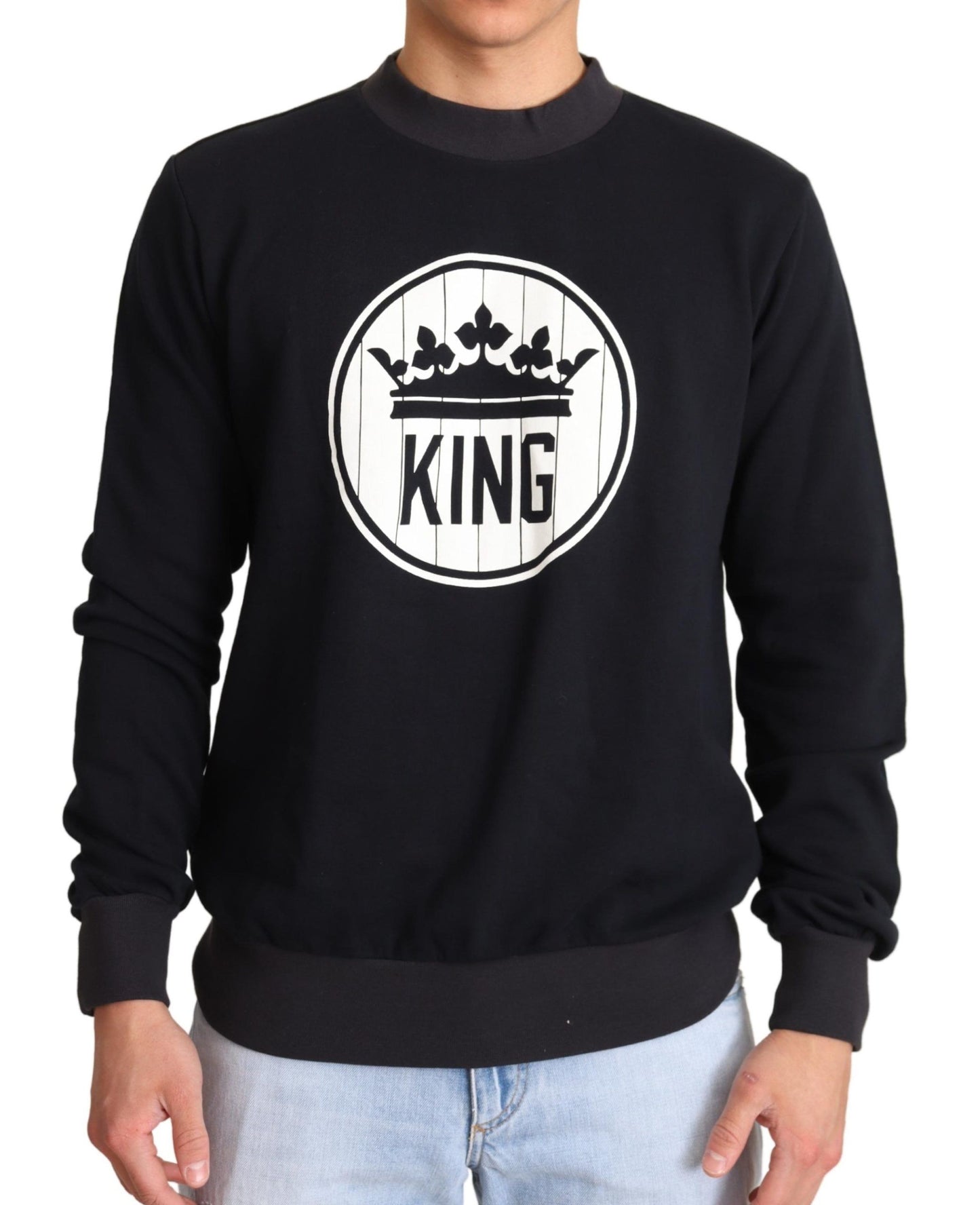 Dolce &amp; Gabbana Regal Crown Motive sweater med rund hals