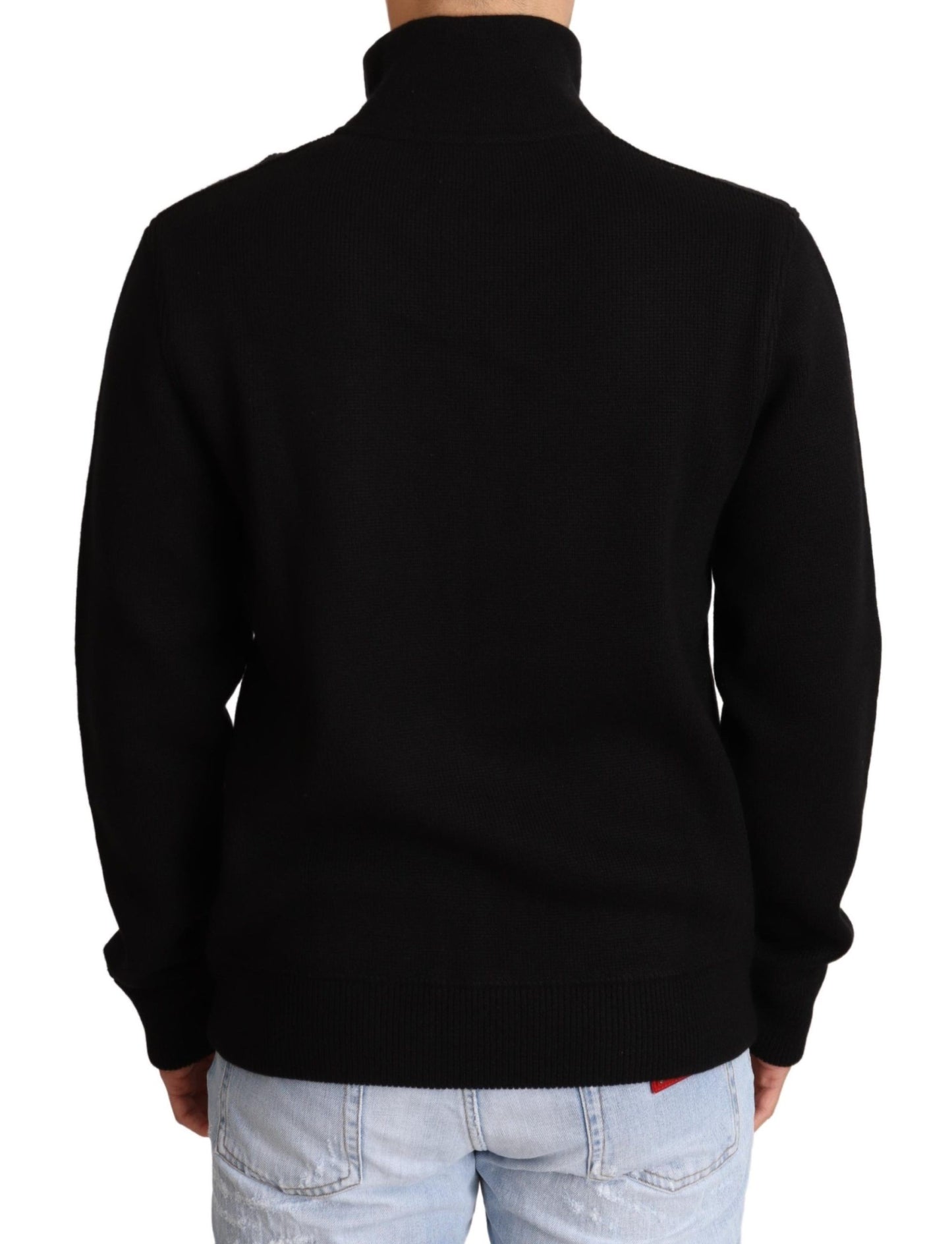 Dolce &amp; Gabbana Elegant High-Neck Cashmere Blend Sweater