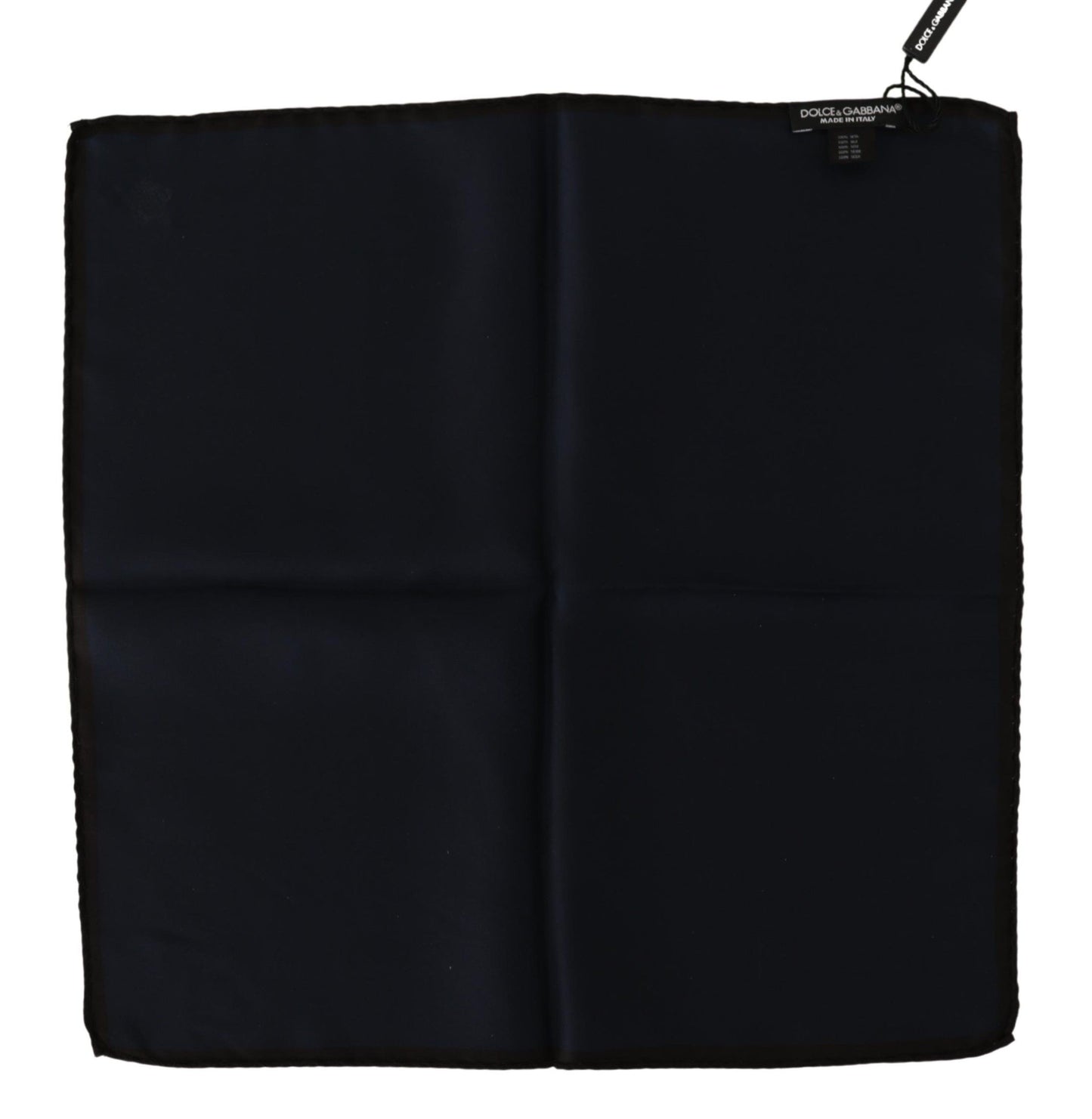 Dolce &amp; Gabbana Elegant Silk Black Pocket Square Lommetørklæde