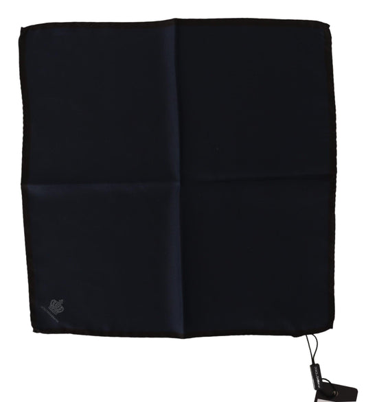 Dolce &amp; Gabbana Elegant Silk Black Pocket Square Lommetørklæde