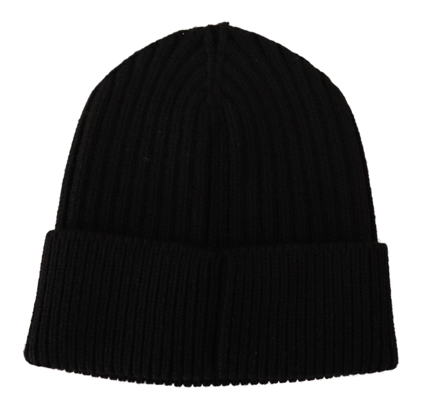 Dolce &amp; Gabbana Elegant Cable Knit Uld Beanie med Fleece Liner