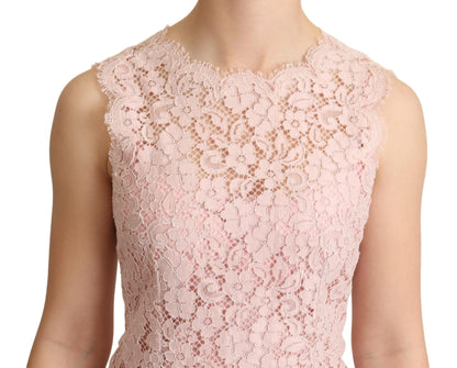 Dolce &amp; Gabbana Elegant Pink Blonde Ærmeløs Bluse