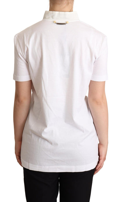 Dolce &amp; Gabbana Chic Love Slogan Silkebomuld T-shirt