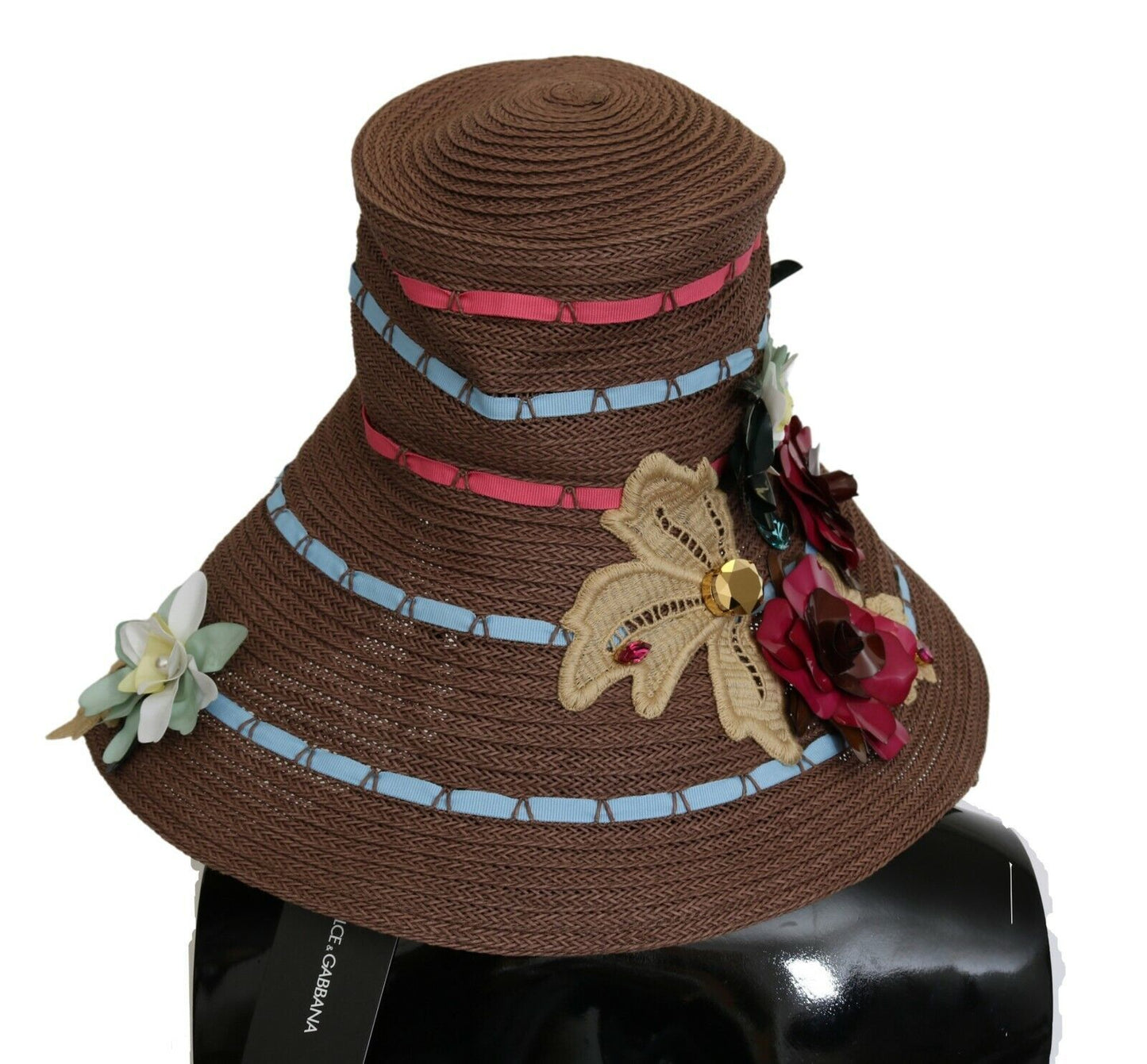 Dolce &amp; Gabbana Elegant Floppy Blomsterhat med bred skygge