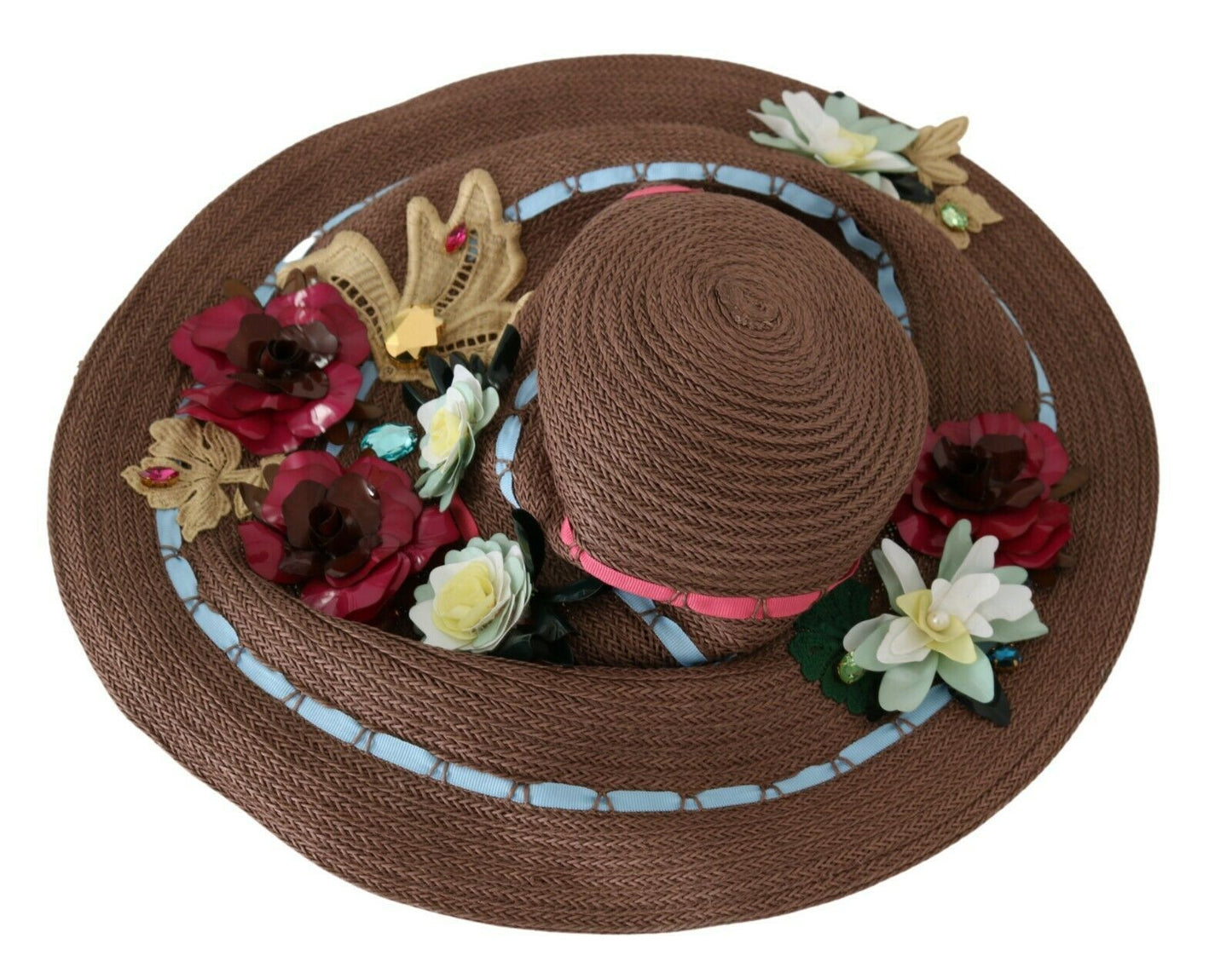 Dolce &amp; Gabbana Elegant Floppy Blomsterhat med bred skygge