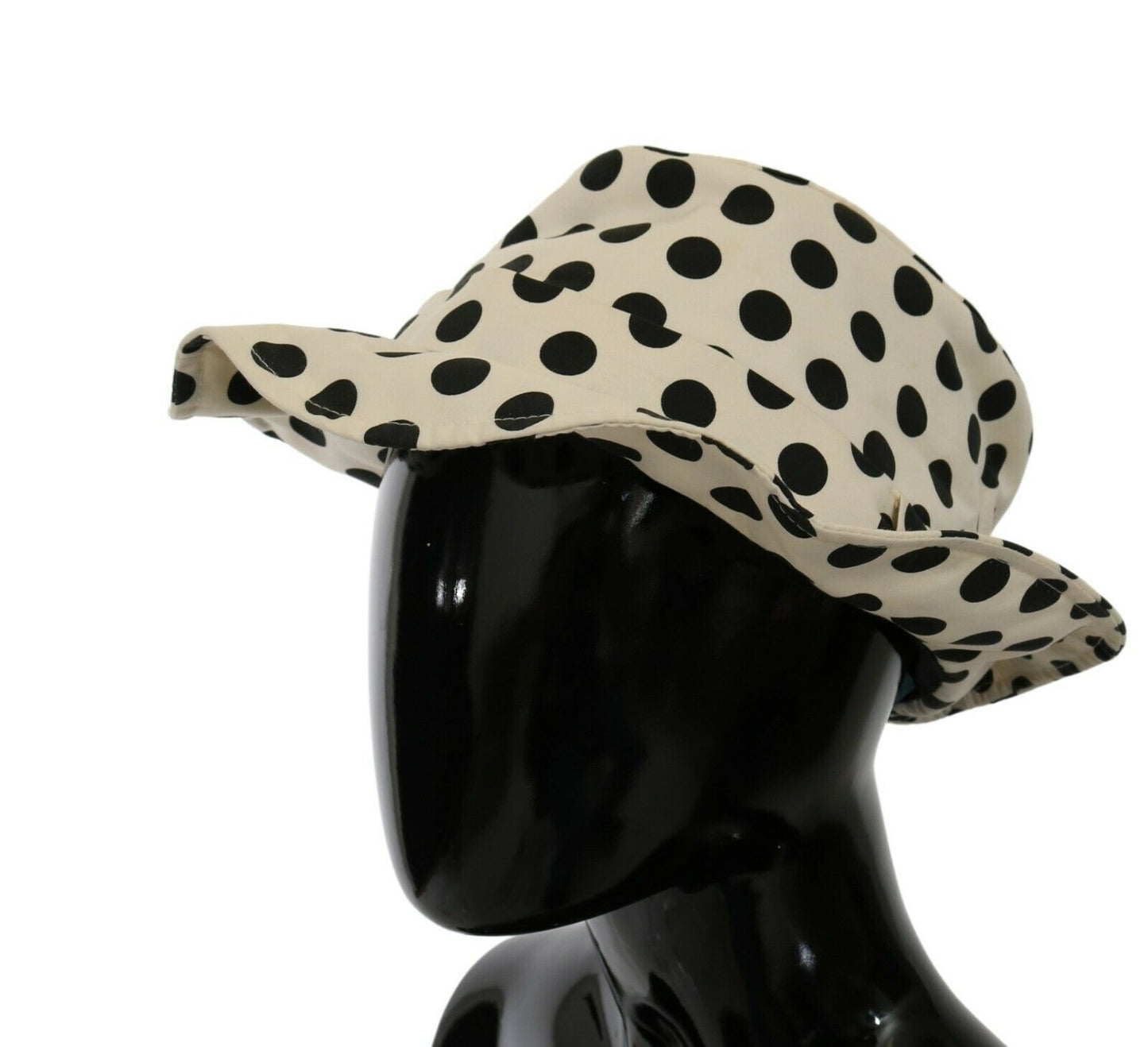 Dolce &amp; Gabbana Chic Trilby Hat med sort polkaprikker