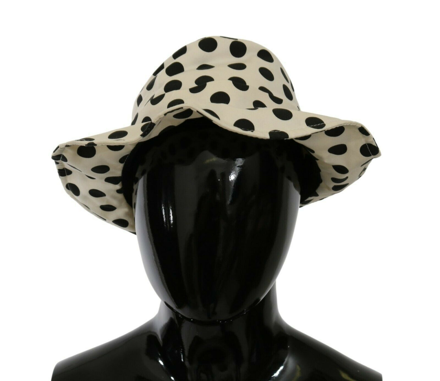 Dolce &amp; Gabbana Chic Trilby Hat med sort polkaprikker