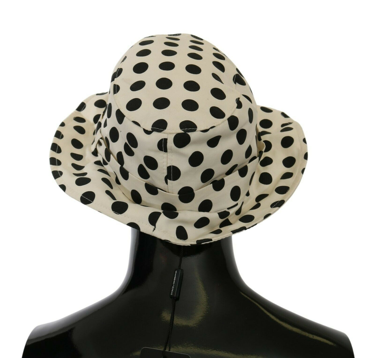 Dolce &amp; Gabbana Chic Trilby Hat med sort polkaprikker