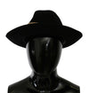 Dolce & Gabbana Elegant Black Lapin Panama Hat med bred skygge