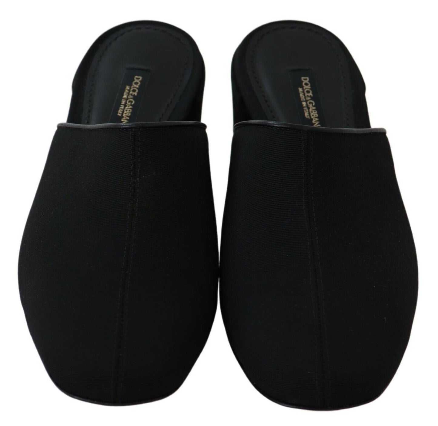 Dolce &amp; Gabbana Chic Sort Grosgrain Slide Sandaler