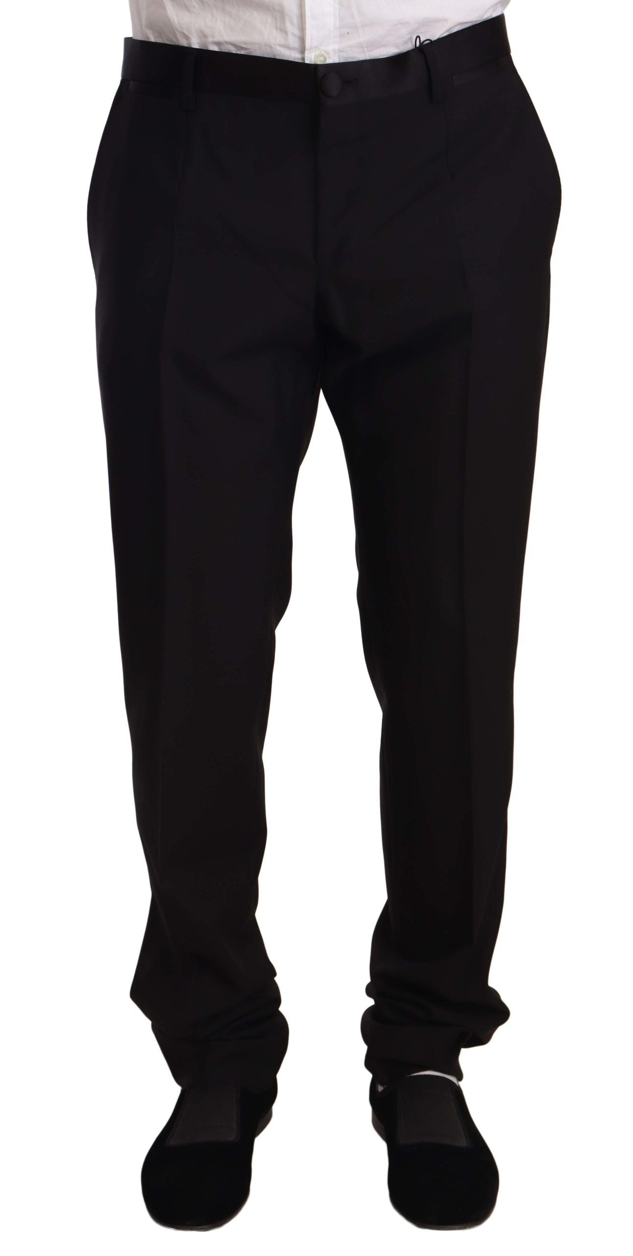 Dolce &amp; Gabbana Elegant Sort Skinny Tuxedo Bukser