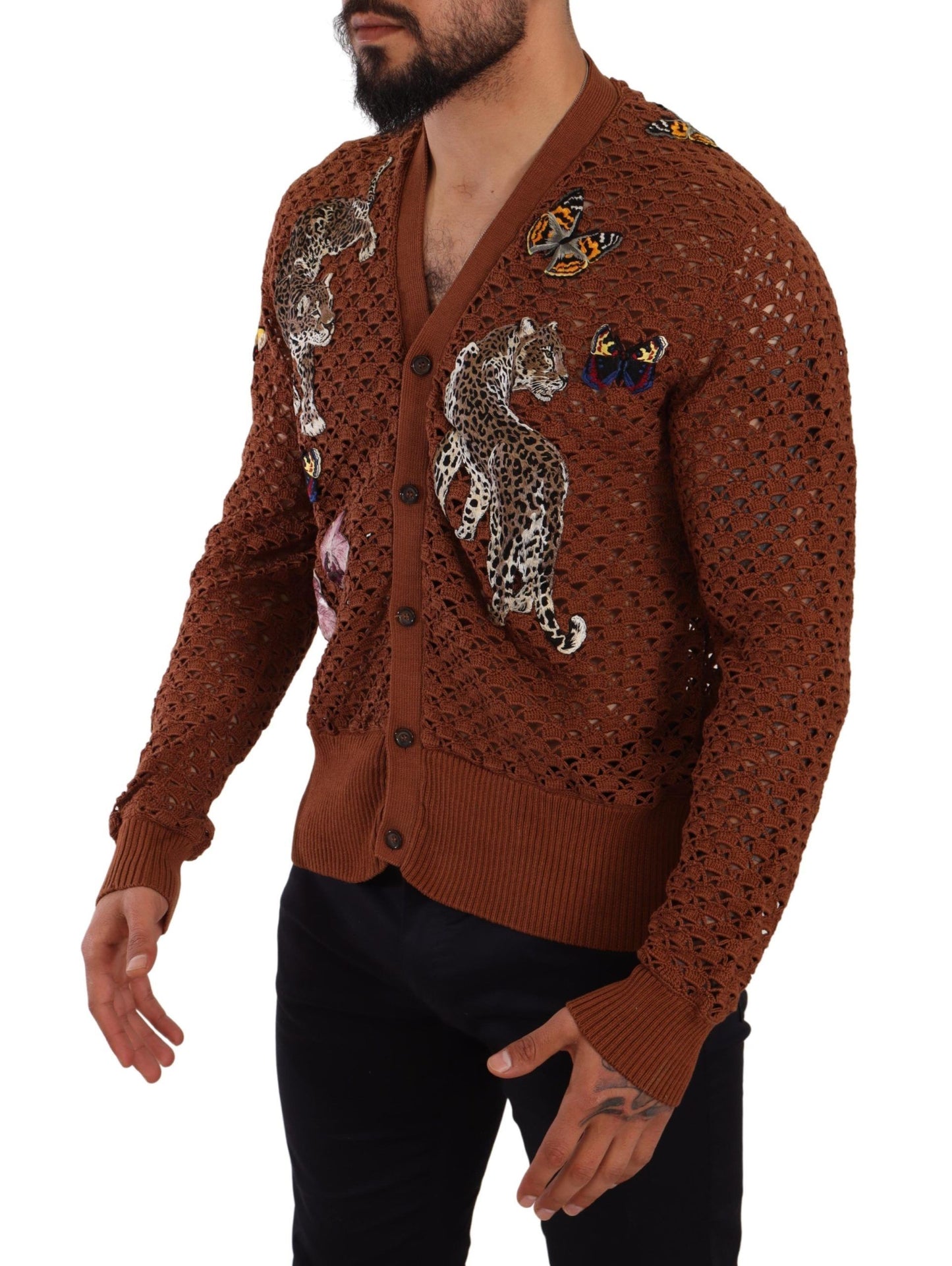 Dolce &amp; Gabbana Raffineret Elegance Multicolor Broderet Cardigan