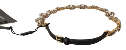 Cureaua eleganta din piele Dolce &amp; Gabbana Daisy Chain