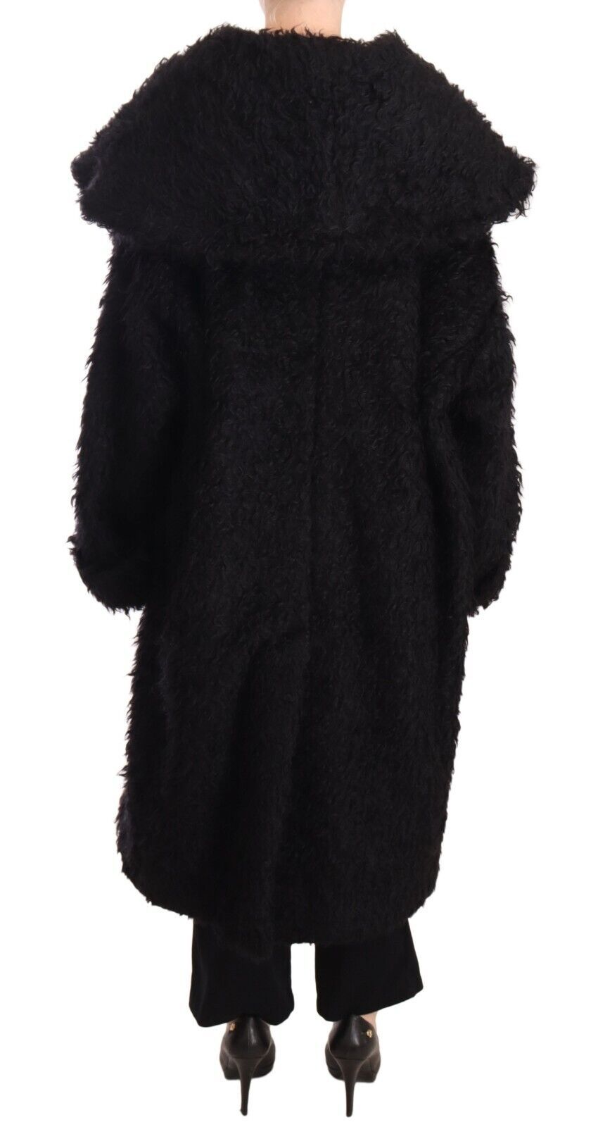 Dolce &amp; Gabbana Sleek Runway Fur Cape Trench-jakke