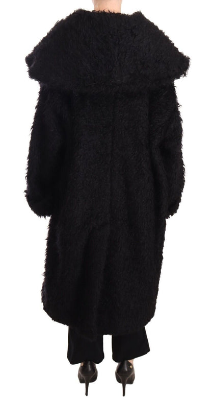 Dolce &amp; Gabbana Sleek Catwalk Pels Cape Trench Jakke
