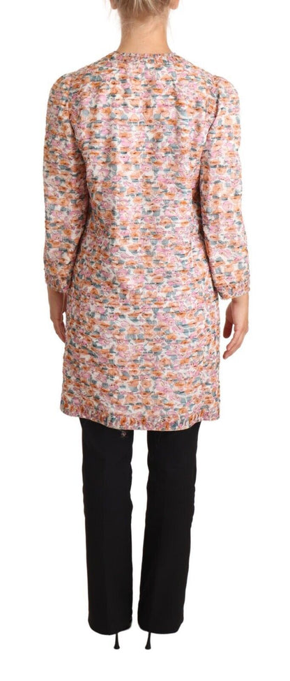 Dolce &amp; Gabbana Elegant Blomster Silke Trenchcoat
