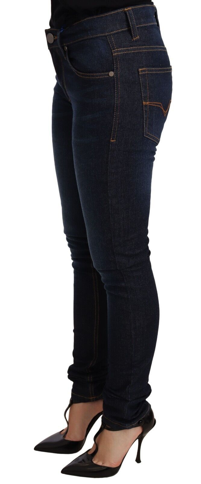 Versace Jeans Elegante skinny designerjeans med lav talje