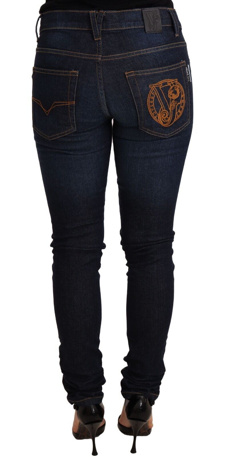 Versace Jeans Elegante skinny designerjeans med lav talje