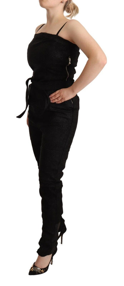 La Maison du Couturier Elegant Ærmeløs Jumpsuit Kjole i Sort