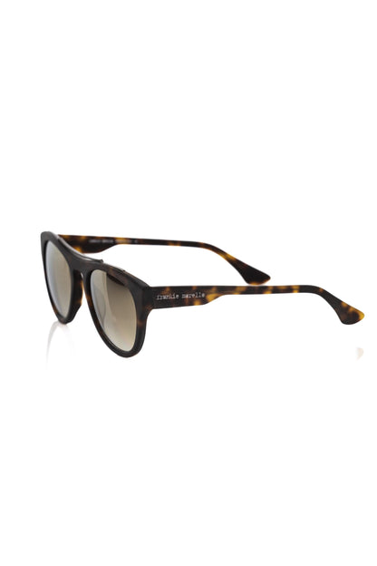 Frankie Morello Brown Acetate Men Sunglass