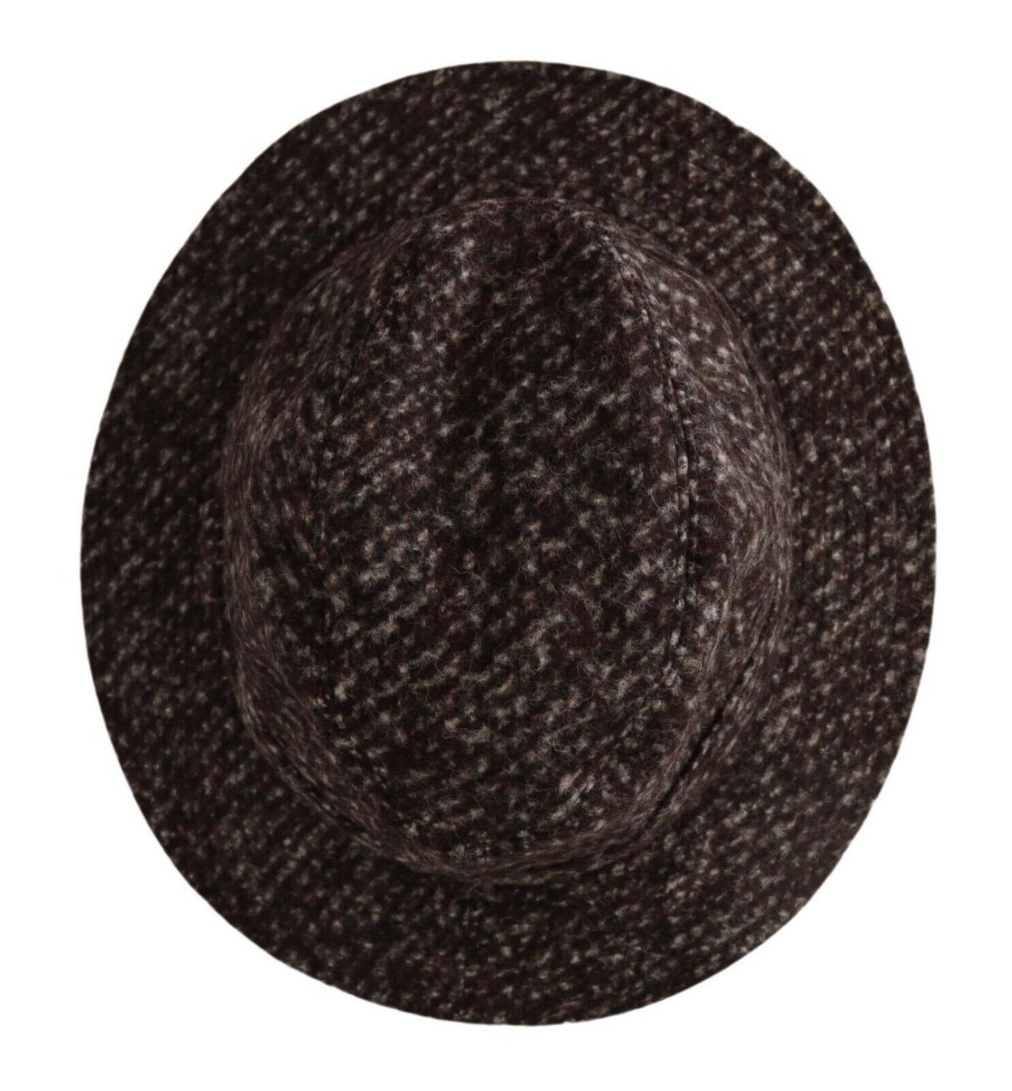 Dolce &amp; Gabbana Elegant grå tweed hat med bred skygge