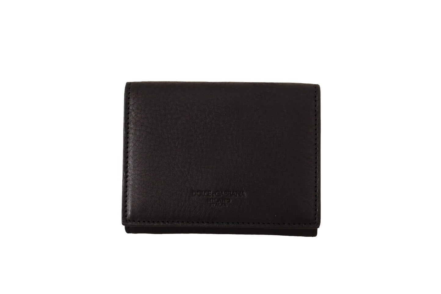 Dolce &amp; Gabbana Elegant sort læder Trifold Multi Kit