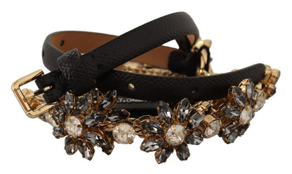 Cureaua eleganta din piele Dolce &amp; Gabbana Daisy Chain