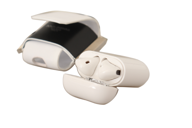 Dolce &amp; Gabbana Chic læder Airpods etui i sort/hvid