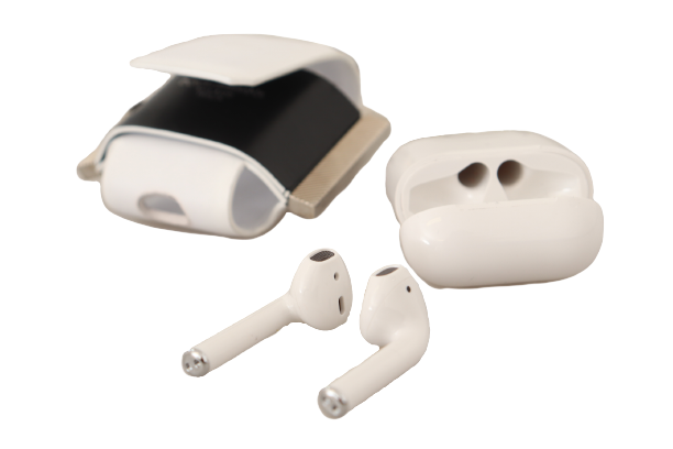 Dolce &amp; Gabbana Chic læder Airpods etui i sort/hvid