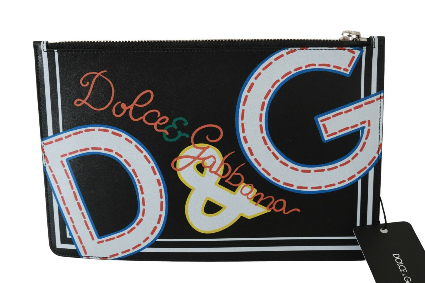 Dolce &amp; Gabbana elegant sort læder møntpung