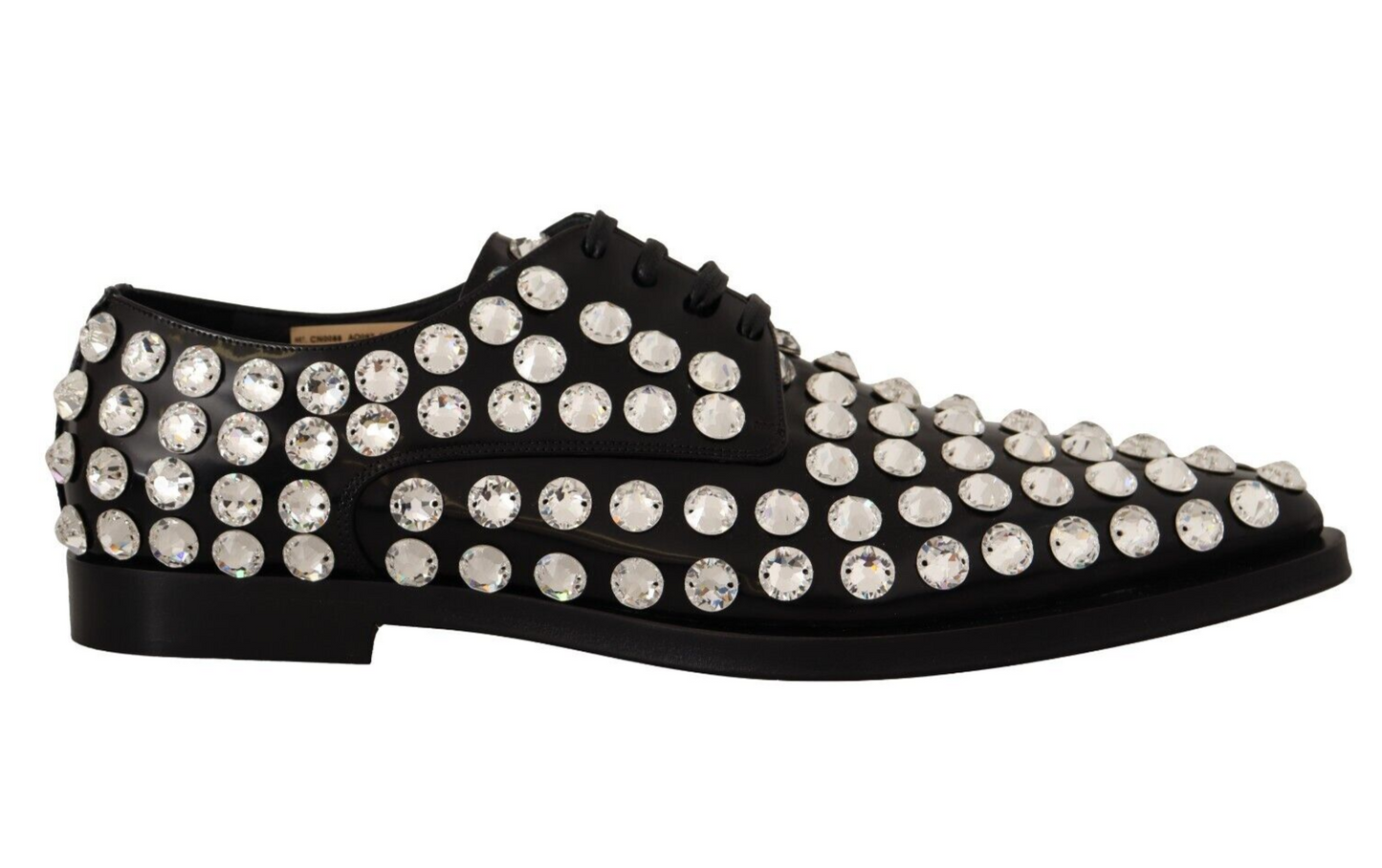 Dolce &amp; Gabbana Krystaludsmykkede Formelle Flade Lædersko