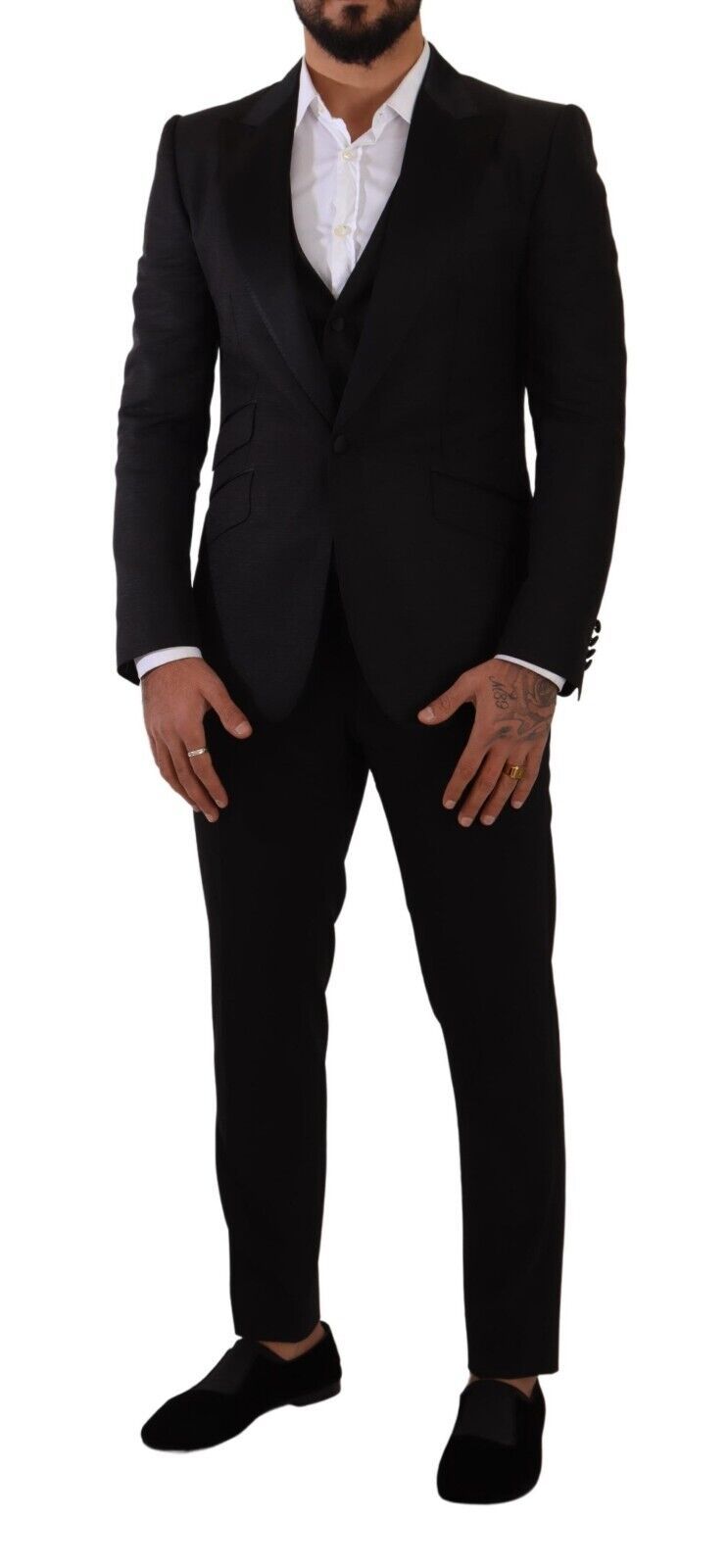 Dolce &amp; Gabbana Sicilia Slim Fit Black Suit Ensemble