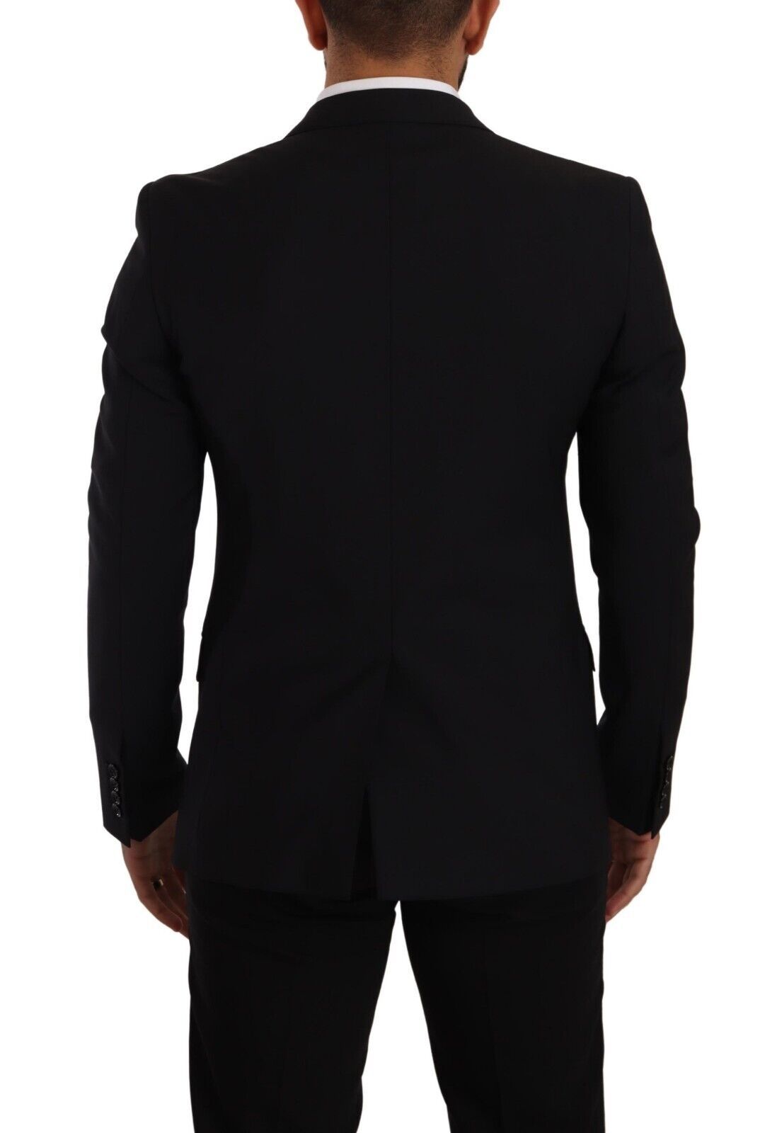 Dolce &amp; Gabbana Elegant Black Martini Slim Fit Blazer og Vest