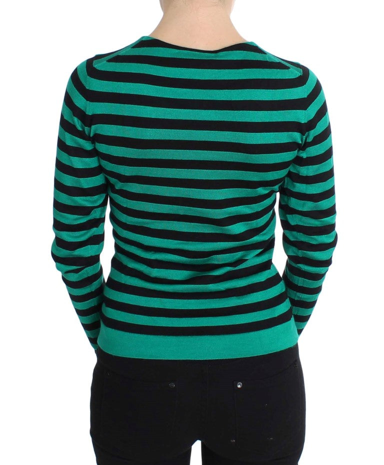 Dolce &amp; Gabbana Elegant stribet Cashmere Silke Sweater