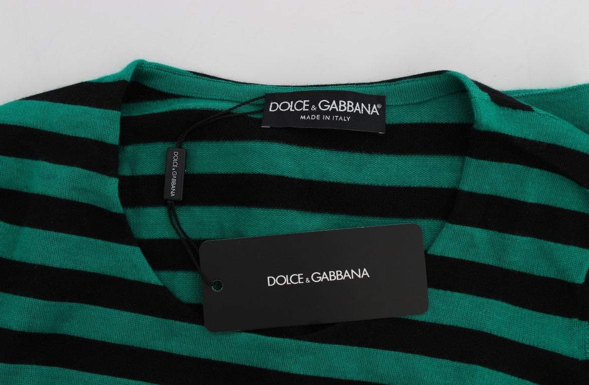 Dolce &amp; Gabbana Elegant stribet Cashmere Silke Sweater