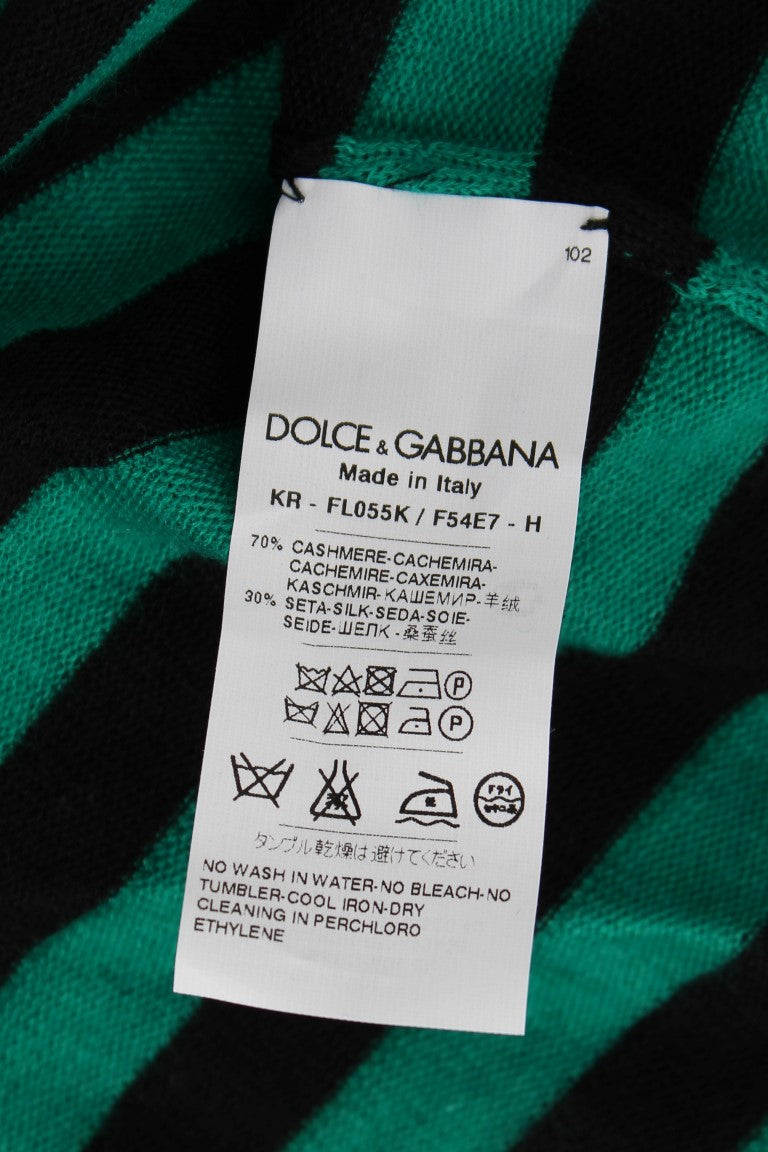 Dolce &amp; Gabbana Elegant stribet Cashmere Silke Sweater