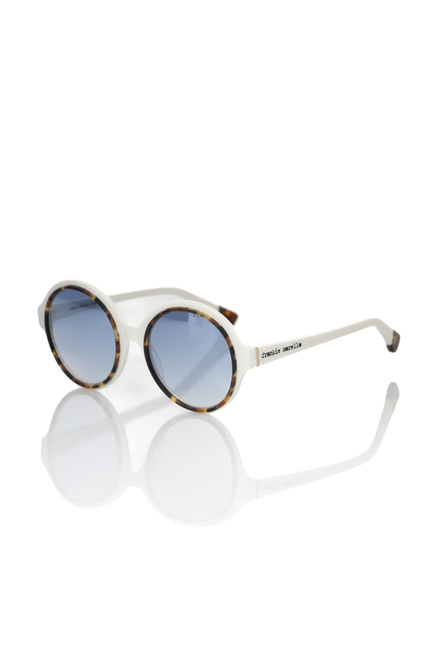 Frankie Morello White Acetate Women's Sunglass