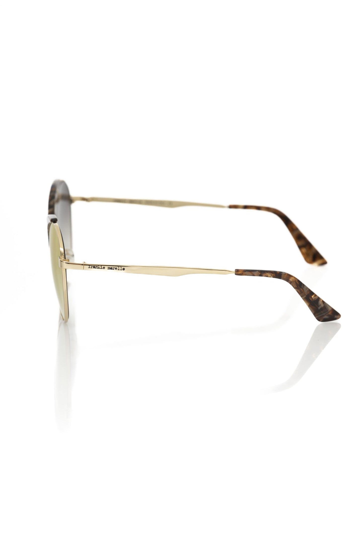 Frankie Morello Beige Metallic Women Sunglass