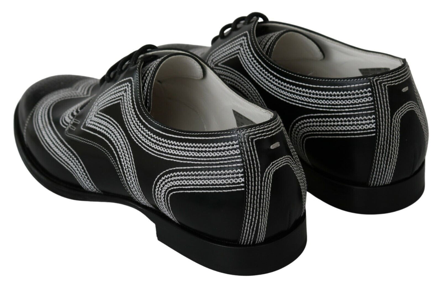 Pantofi derby eleganti alb-negru Dolce &amp; Gabbana