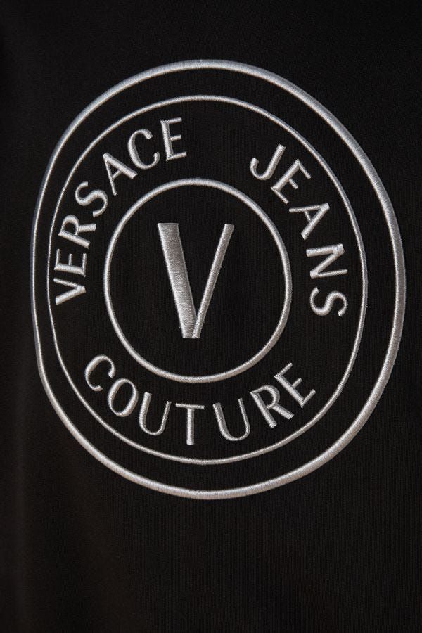 Versace Jeans Fantastisk hættetrøje i sort bomuld