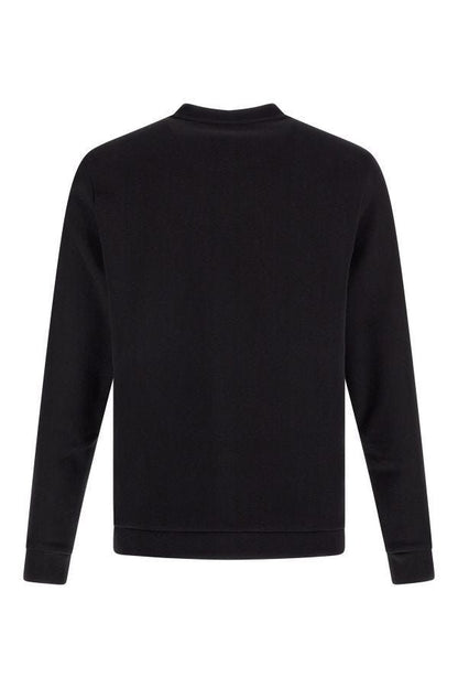 Hugo Boss Elegant Sort Bomuldssweatshirt med Rund Hals