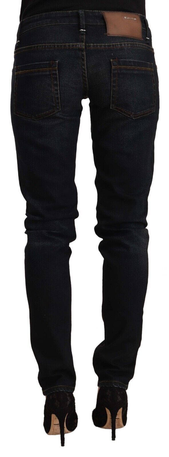 Acht Chic Black Washed Skinny Jeans til hende