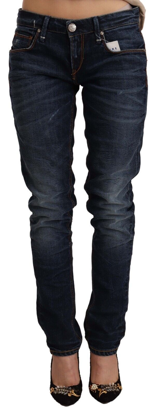 Acht Chic Slim Fit Skinny Denim med lav talje