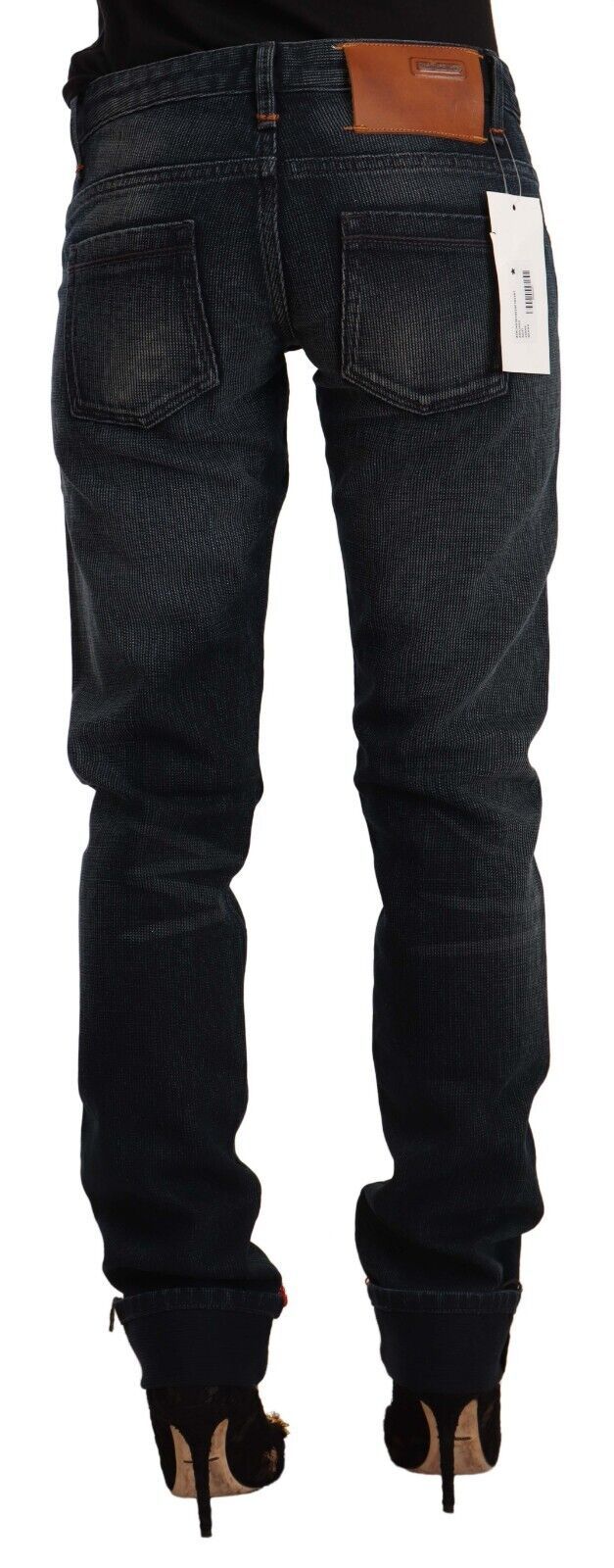 Acht slanke sorte vaskede skinny jeans