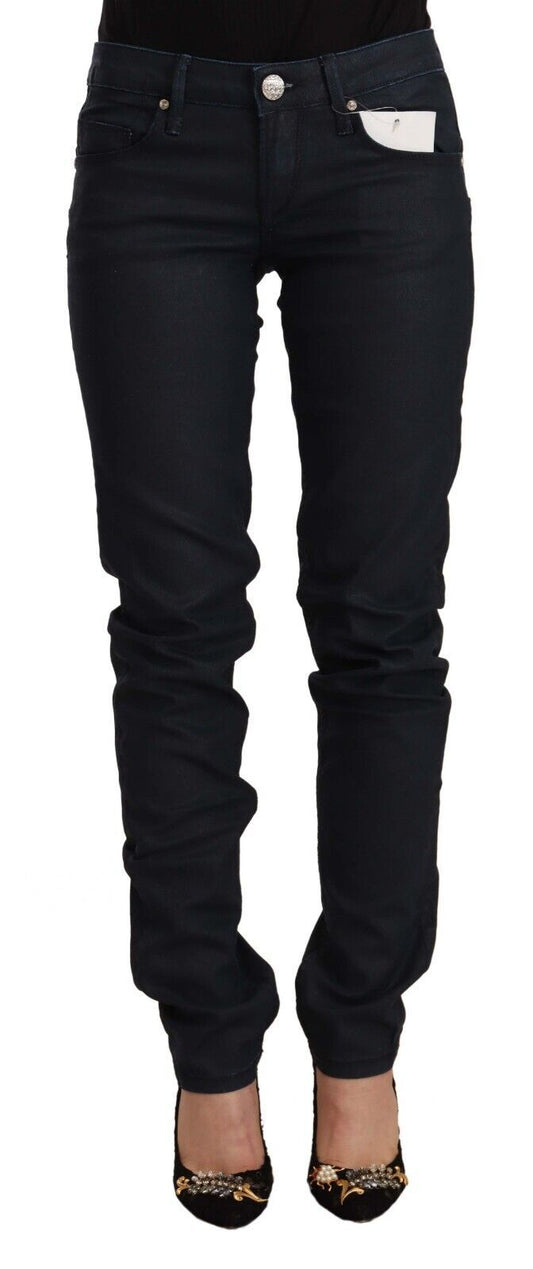 Acht Chic Skinny Black Denim med lav talje